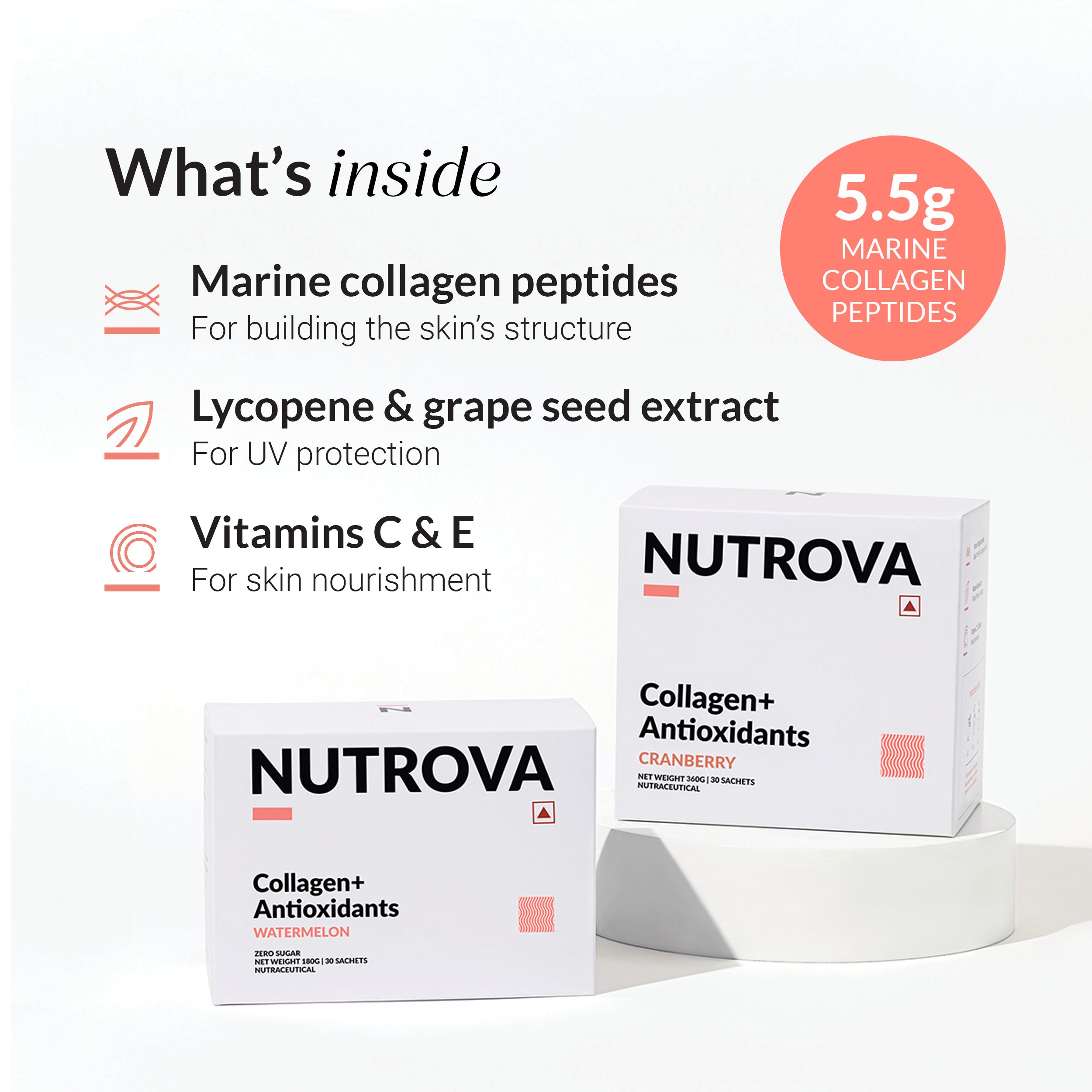 nutrova glutathione tablets Collagen+ Antioxidants Marine Collagen Supplements Powder NutroBril Glutathione tablets 30s -
