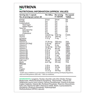 Nutrova Multivitamin For Vegans