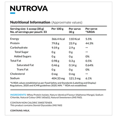 Nutrova Whey Protein Isolate (Mango)